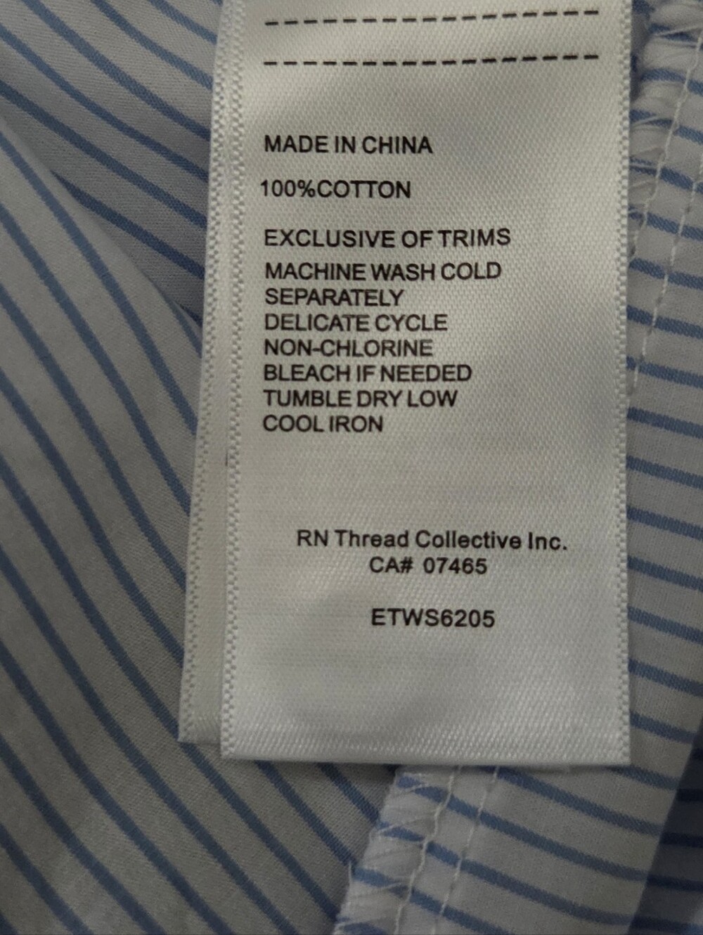 NWT - Ellen Tracy Cotton Blue Pinstripe Embroidered Hem Maxi Shirtdress - L - Picture 12 of 16